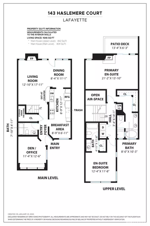 Floorplan - 143 Haslemere Ct, Lafayette, CA 94549 photo 1 of 1