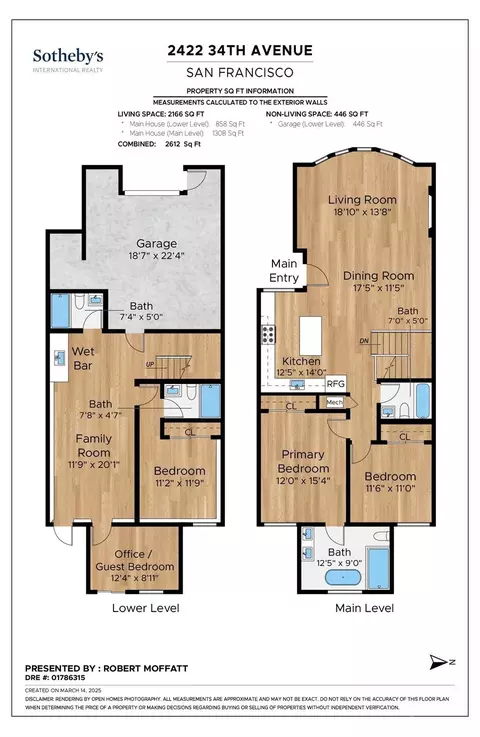 Floorplan - 2422 34th Ave, San Francisco, CA 94116 photo 1 of 1