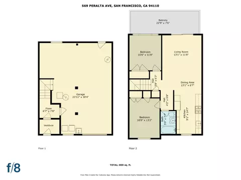 Floorplan - 569 Peralta Ave, San Francisco, CA 94110 photo 1 of 1