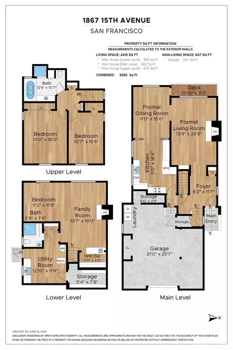 Floorplan - 1867 15th Ave, San Francisco, CA 94122 photo 1 of 2