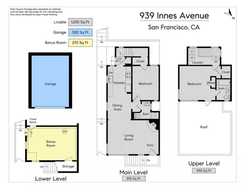 Floorplan - 939 Innes Ave, San Francisco, CA 94124 photo 3 of 3