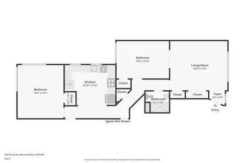 Floorplan - 1767 Euclid Ave #4, Berkeley, CA 94709 photo 1 of 1