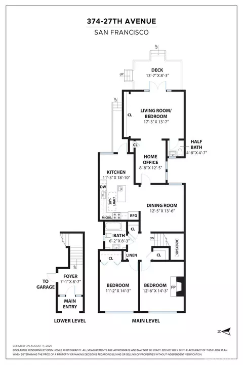 Floorplan - 374 27th Ave, San Francisco, CA 94121 photo 1 of 1