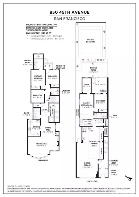 Floorplan - 850 45th Ave, San Francisco, CA 94121 photo 1 of 1