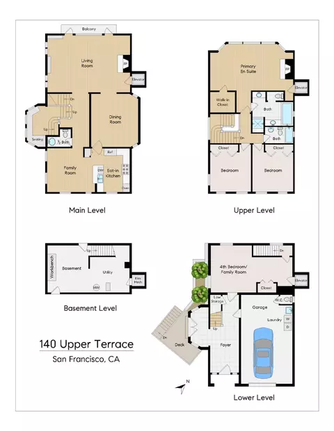 Floorplan - 140 Upper Terrace Ter, San Francisco, CA 94117 photo 1 of 1