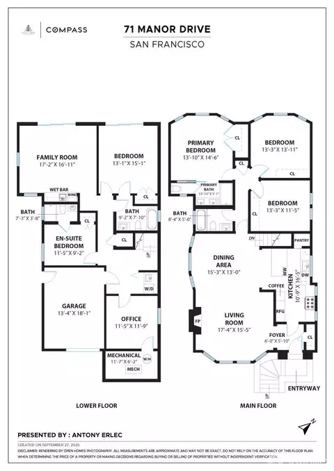 Floorplan - 71 Manor Dr, San Francisco, CA 94127 photo 1 of 1