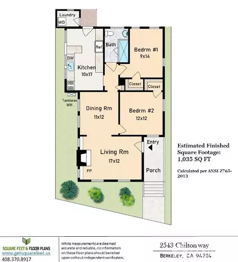 Floorplan - 2543 Chilton Way, Berkeley, CA 94704 photo 1 of 1