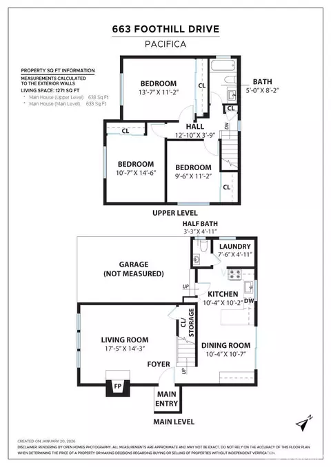 Floorplan - 663 Foothill Dr, Pacifica, CA 94044 photo 1 of 1