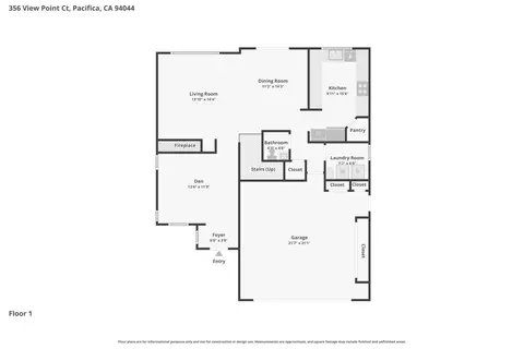 Floorplan - 356 View Point Ct, Pacifica, CA 94044 photo 2 of 3