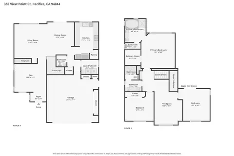 Floorplan - 356 View Point Ct, Pacifica, CA 94044 photo 1 of 3