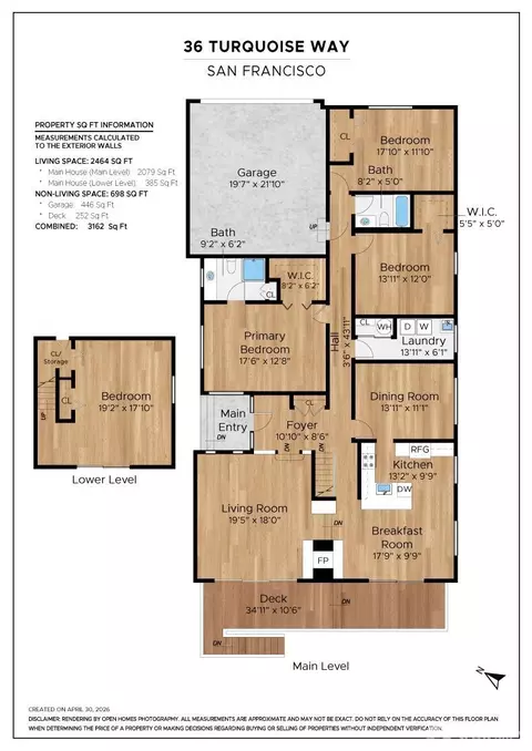Floorplan - 36 Turquoise Way, San Francisco, CA 94131 photo 1 of 1