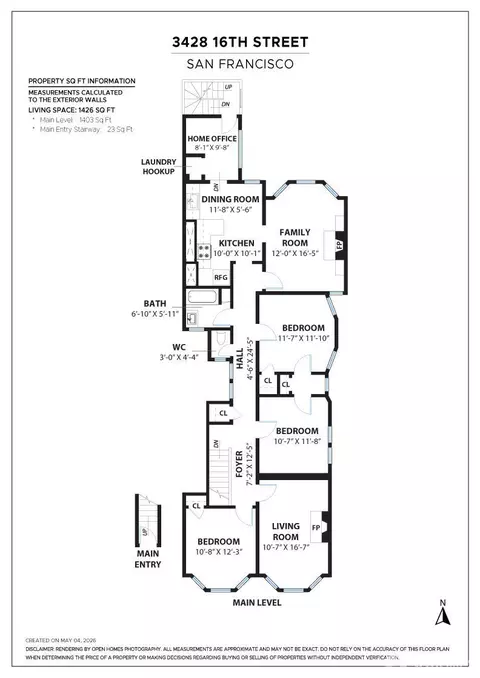 Floorplan - 3428 16th St, San Francisco, CA 94114 photo 1 of 1