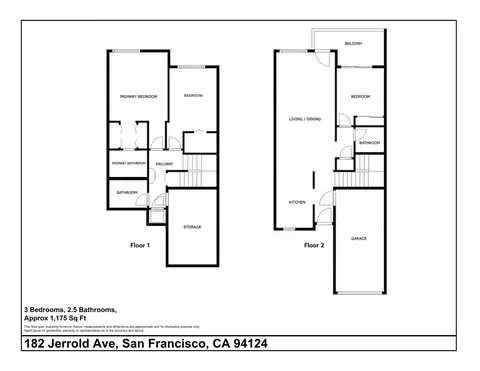 Floorplan - 182 Jerrold Ave, San Francisco, CA 94124 photo 1 of 1