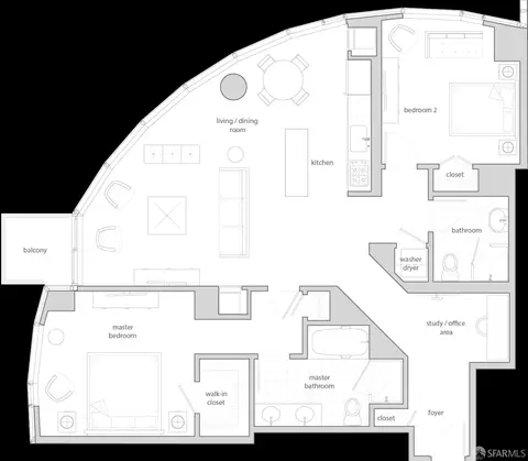 Floorplan - 301 Main St #10F, San Francisco, CA 94105 photo 1 of 1