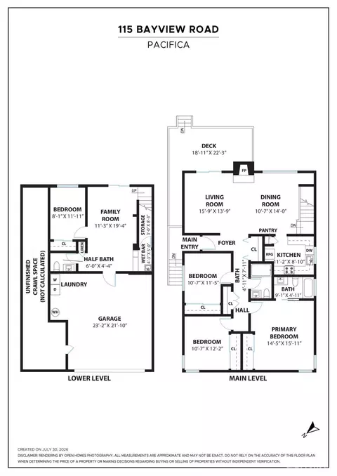 Floorplan - 115 Bay View Rd, Pacifica, CA 94044 photo 1 of 1