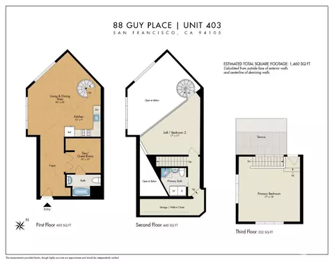 Floorplan - 88 Guy Pl #403, San Francisco, CA 94105 photo 1 of 1
