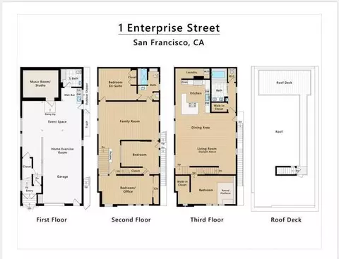 Floorplan - 1 Enterprise St, San Francisco, CA 94110 photo 1 of 1