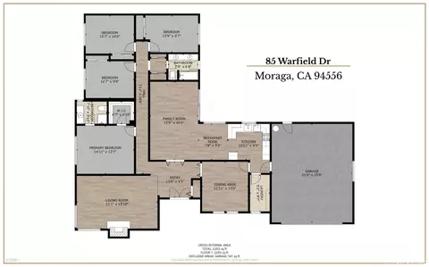 Floorplan - 85 Warfield Dr, Moraga, CA 94556 photo 1 of 1