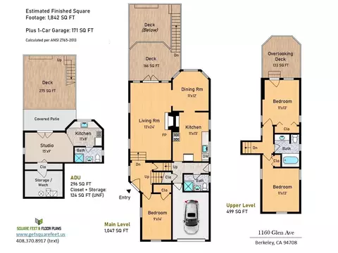 Floorplan - 1160 Glen Ave, Berkeley, CA 94708 photo 1 of 2