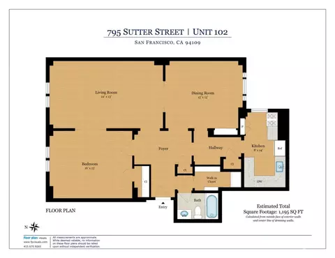 Floorplan - 795 Sutter St #102, San Francisco, CA 94109 photo 1 of 1