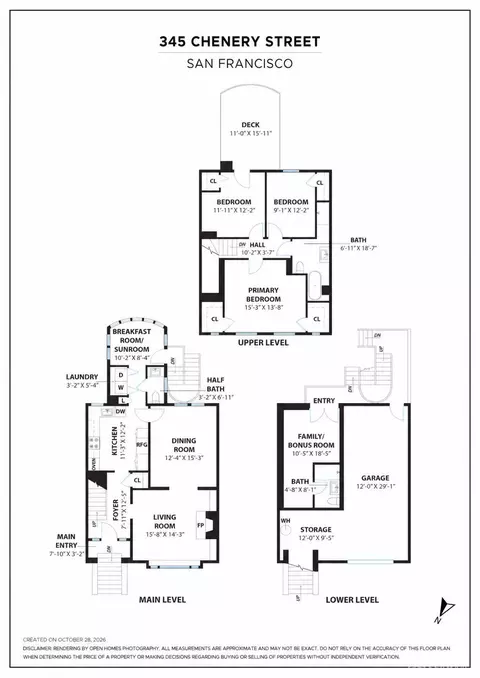 Floorplan - 345 Chenery St, San Francisco, CA 94131 photo 1 of 1