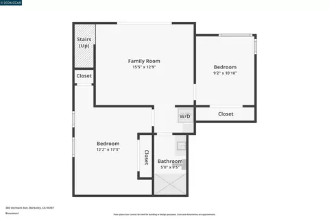 Floorplan - 380 Vermont Ave, Berkeley, CA 94707 photo 2 of 2
