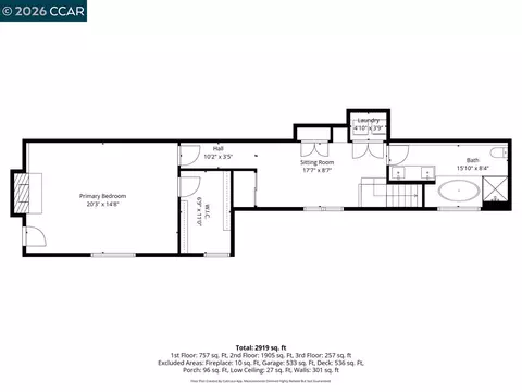Floorplan - 3 Mountain View Pl, Lafayette, CA 94549 photo 2 of 4