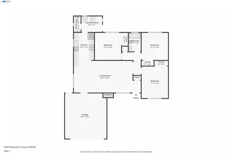 Floorplan - 1225 W Beverly Pl, Tracy, CA 95376 photo 1 of 1