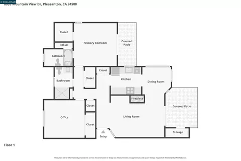 Floorplan - 8035 Mountain View Dr #C, Pleasanton, CA 94588 photo 1 of 1
