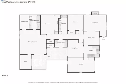 Floorplan - 14564 Wake Ave, San Leandro, CA 94578 photo 1 of 1