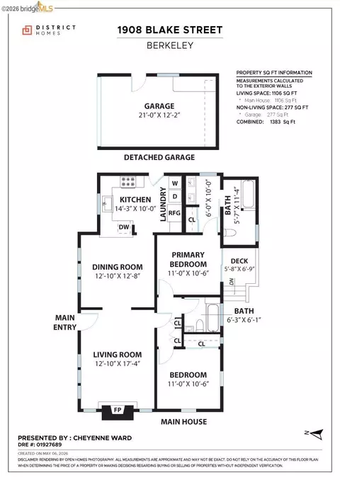 Floorplan - 1908 Blake St, Berkeley, CA 94704 photo 1 of 1
