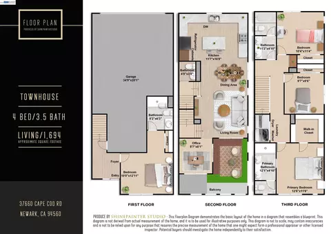 Floorplan - 37660 Cape Cod Rd, Newark, CA 94560 photo 1 of 1