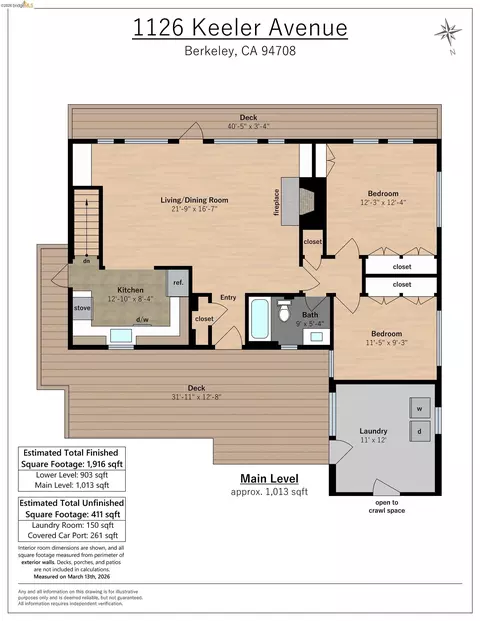 Floorplan - 1126 Keeler Ave, Berkeley, CA 94708 photo 1 of 3
