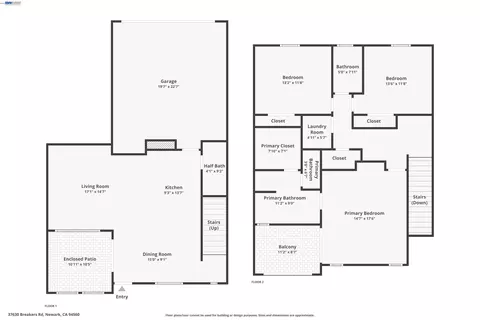 Floorplan - 37630 Breakers Rd, Newark, CA 94560 photo 2 of 3