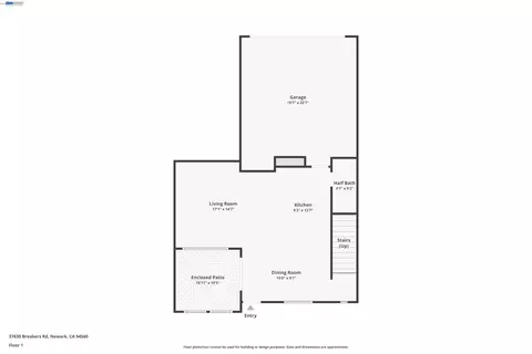 Floorplan - 37630 Breakers Rd, Newark, CA 94560 photo 1 of 3