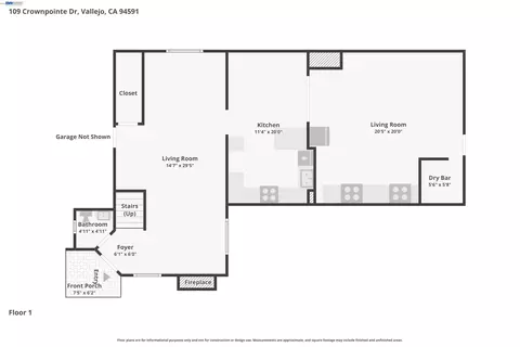 Floorplan - 109 Crownpointe Dr, Vallejo, CA 94591 photo 4 of 4