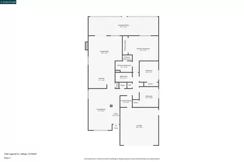 Floorplan - 1402 Legend Cir, Vallejo, CA 94591 photo 1 of 1