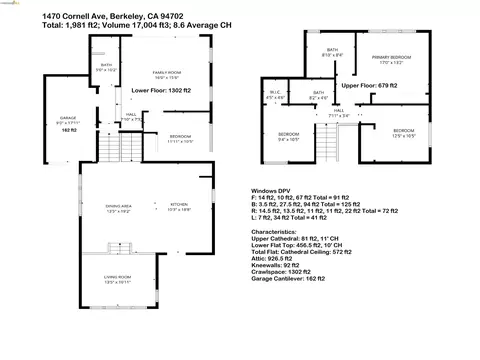Floorplan - 1470 Cornell Ave, Berkeley, CA 94702 photo 1 of 1