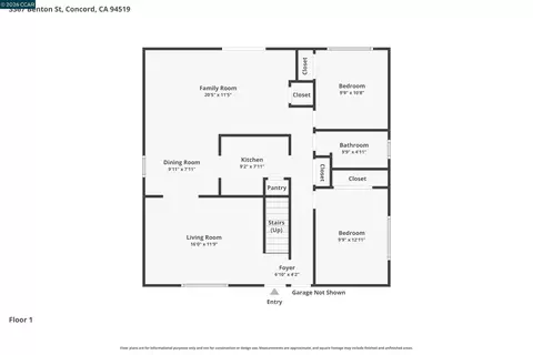 Floorplan - 3367 Benton St, Concord, CA 94519 photo 2 of 3
