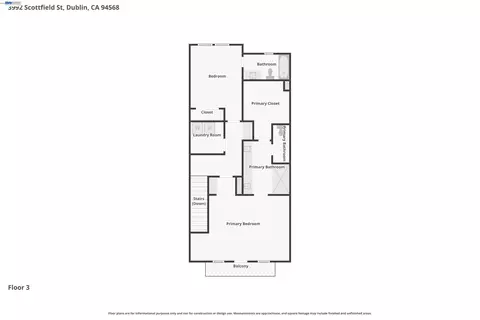 Floorplan - 3992 Scottfield St, Dublin, CA 94568 photo 1 of 8