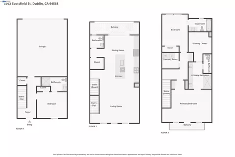 Floorplan - 3992 Scottfield St, Dublin, CA 94568 photo 2 of 8
