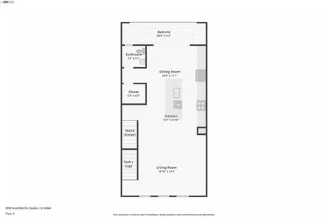 Floorplan - 3992 Scottfield St, Dublin, CA 94568 photo 7 of 8