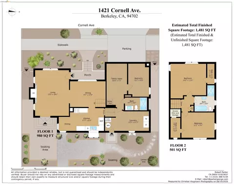Floorplan - 1421 Cornell Ave, Berkeley, CA 94702 photo 2 of 2