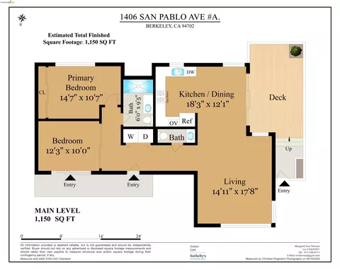 Floorplan - 1406 San Pablo Ave #A, Berkeley, CA 94702 photo 1 of 1
