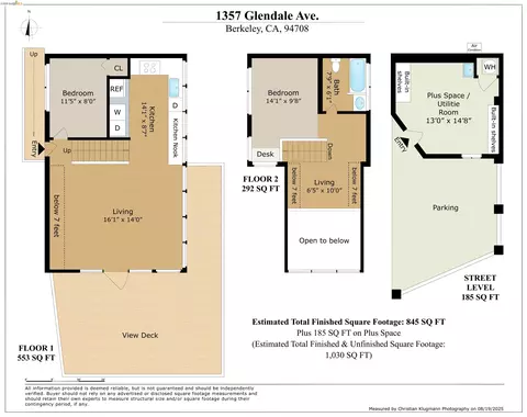 Floorplan - 1357 Glendale Ave, Berkeley, CA 94708 photo 1 of 2
