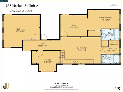 Floorplan - 1238 Haskell St, Berkeley, CA 94702 photo 1 of 4