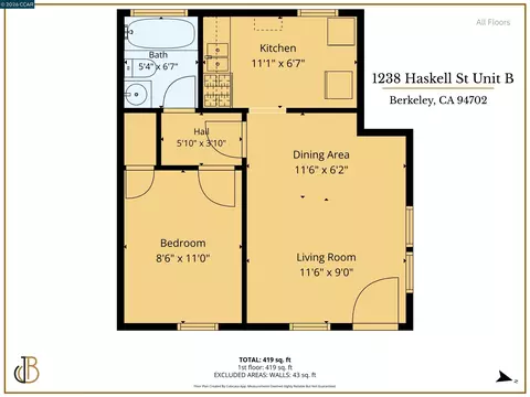 Floorplan - 1238 Haskell St, Berkeley, CA 94702 photo 2 of 4