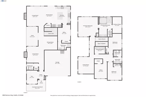 Floorplan - 9850 Reimers Way, Dublin, CA 94568 photo 3 of 3