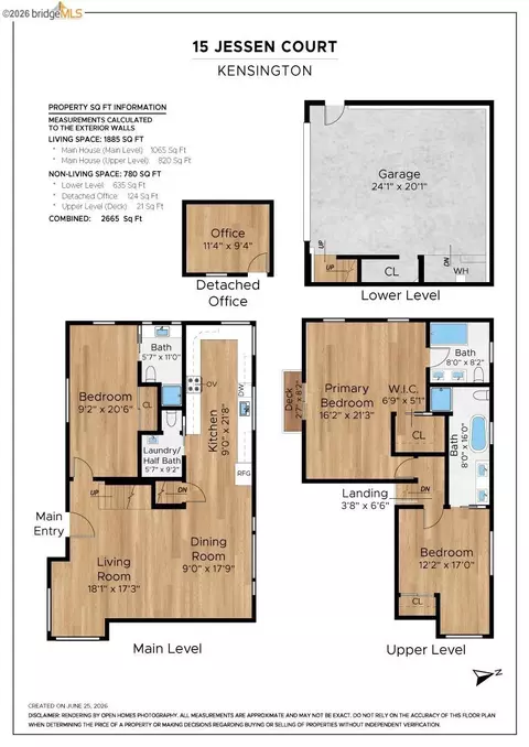 Floorplan - 15 Jessen Ct, Kensington, CA 94707 photo 1 of 2