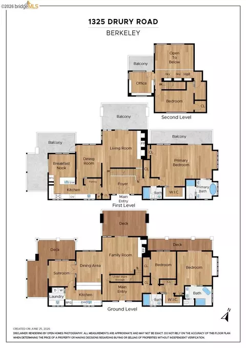 Floorplan - 1325 Drury Rd, Berkeley, CA 94705 photo 1 of 1